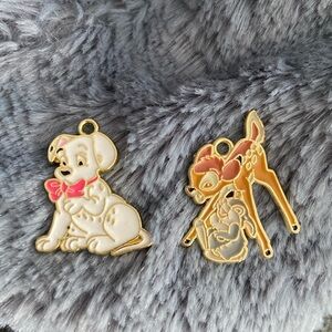 FREE WITH PURCHASE Lot of 2 charms Disney: Bambi & Thumper +Dalmatian** new**